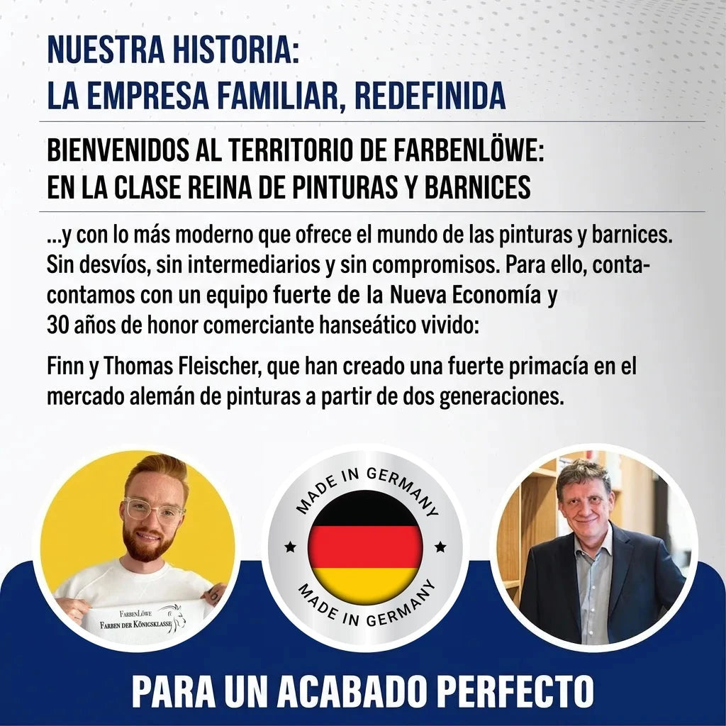 Finn y Thomas Fleischer, líderes de Farbenlöwe, empresa familiar alemana de pinturas de alta calidad.