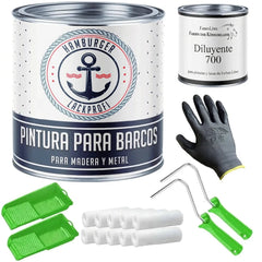 Pintura con rodillo y diluyente