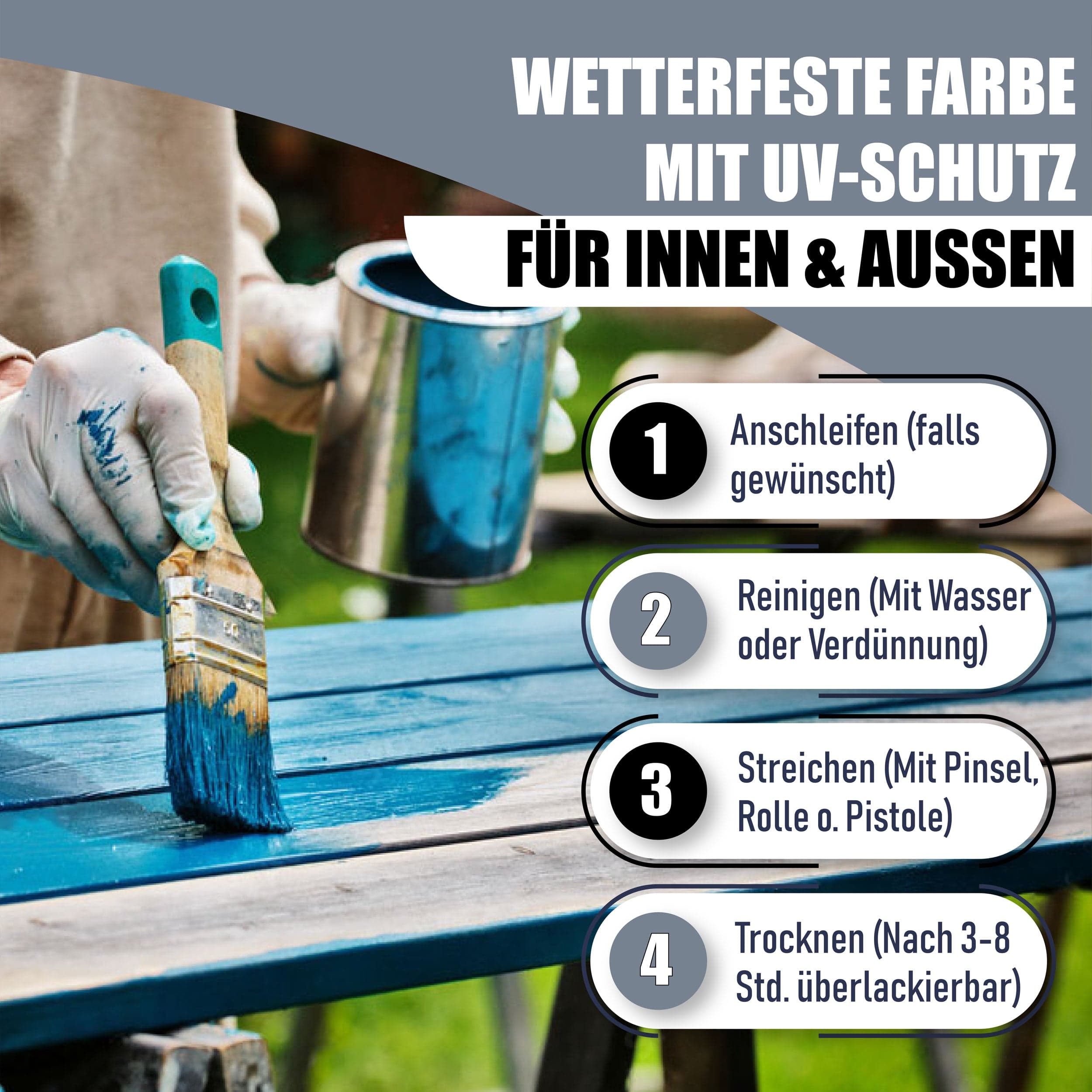 Lausitzer Farbwerke Lacke & Beschichtungen Lausitzer Farbwerke Buntlack mit Lackierset (X300) & Verdünnung (1 L) - 30% Sparangebot