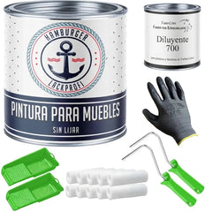 Pintura con rodillo y diluyente