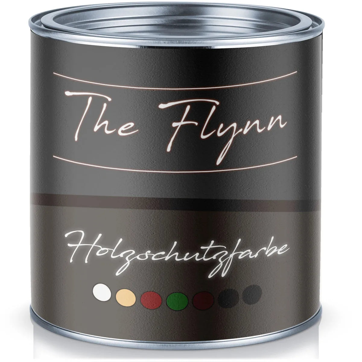 Bote de pintura protectora de madera The Flynn con variedad de colores.